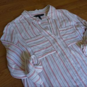 WHBM loose fitting casual button up shirt